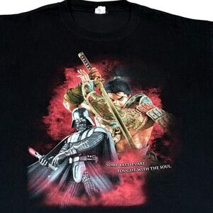 Vintage Soul Calibur IV 4 Darth Vader Video Game Promo T Shirt Black Men’s XL